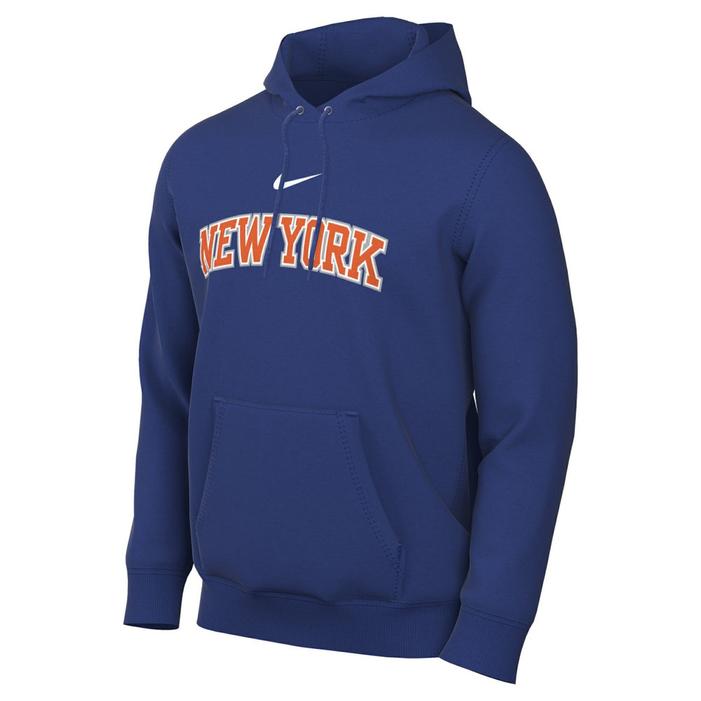 New York Knicks Sportswear Essential Wordmark Club Hoodie Blue - Nike