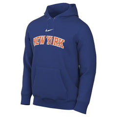 New York Knicks Sportswear Essential Wordmark Club Hoodie Blue - Nike