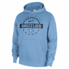 Memphis Grizzlies 2025/26 Authentic Practice Club Pullover Hoodie Light Blue - Nike