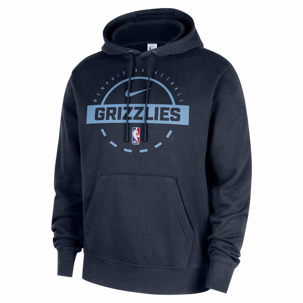 Memphis Grizzlies 2025/26 Authentic Practice Club Pullover Hoodie Navy - Nike