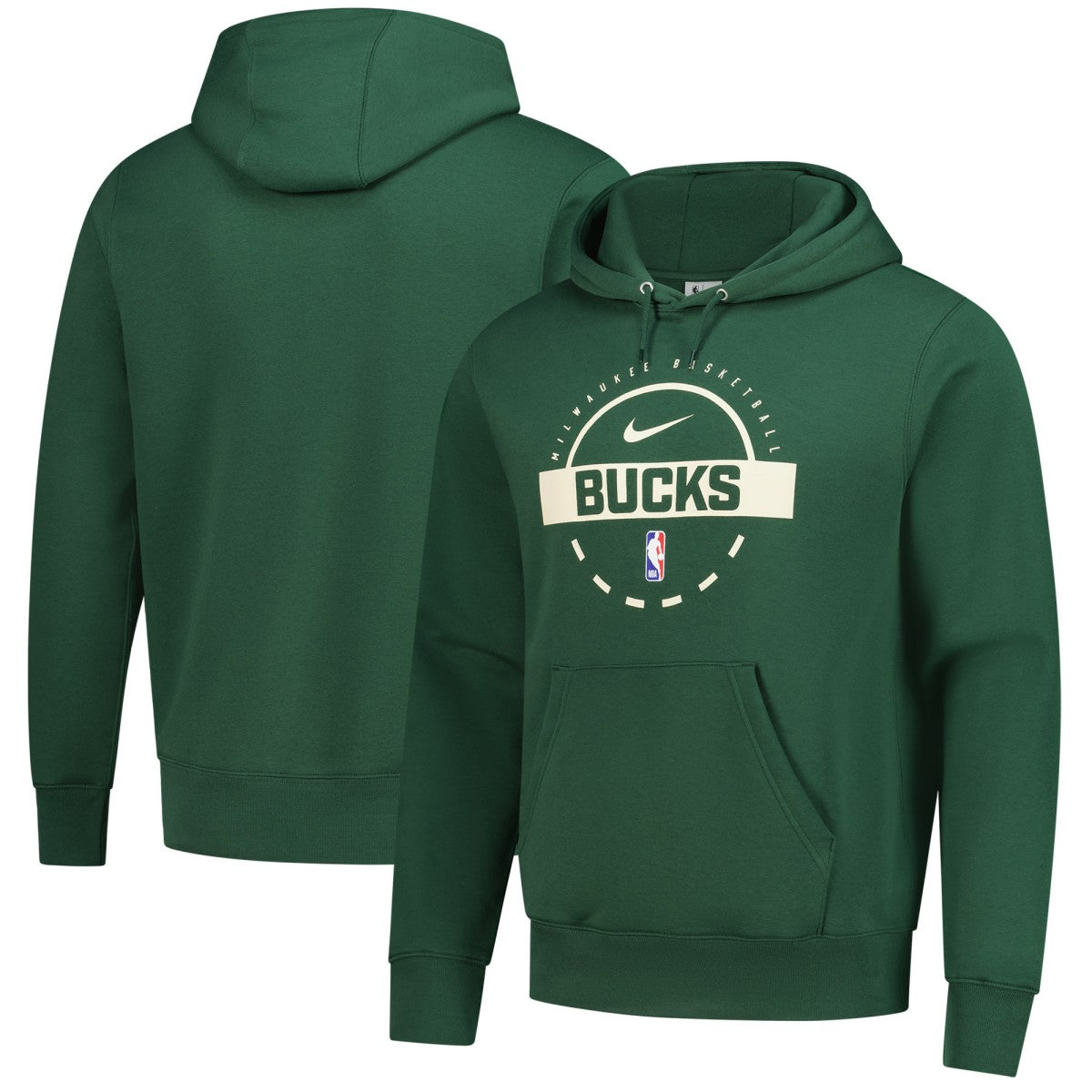 Milwaukee Bucks 2025/26 Authentic Practice Club Pullover Hoodie Hunter Green - Nike