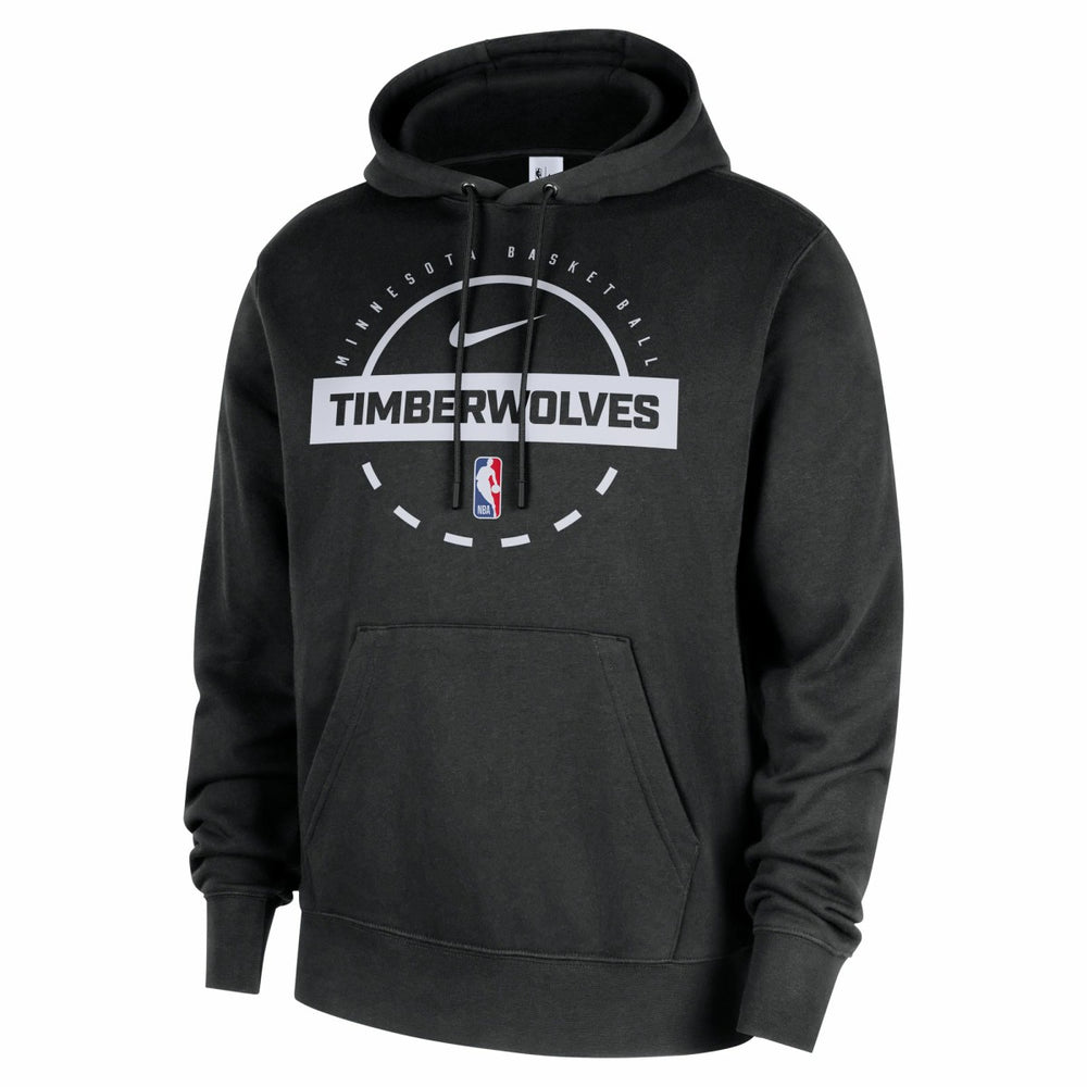 Minnesota Timberwolves 2025/26 Authentic Practice Club Pullover Hoodie Black - Nike