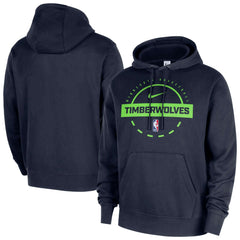 Minnesota Timberwolves 2025/26 Authentic Practice Club Pullover Hoodie Navy - Nike
