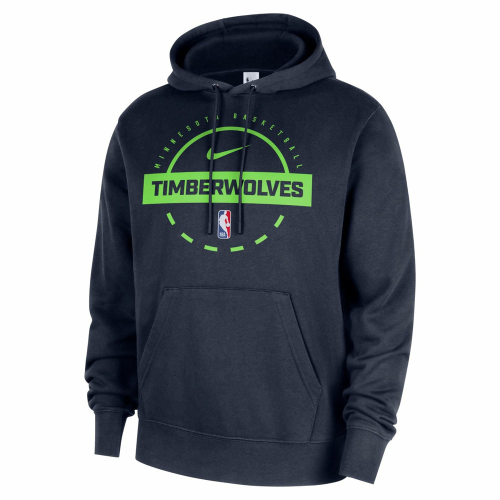 Minnesota Timberwolves 2025/26 Authentic Practice Club Pullover Hoodie Navy - Nike