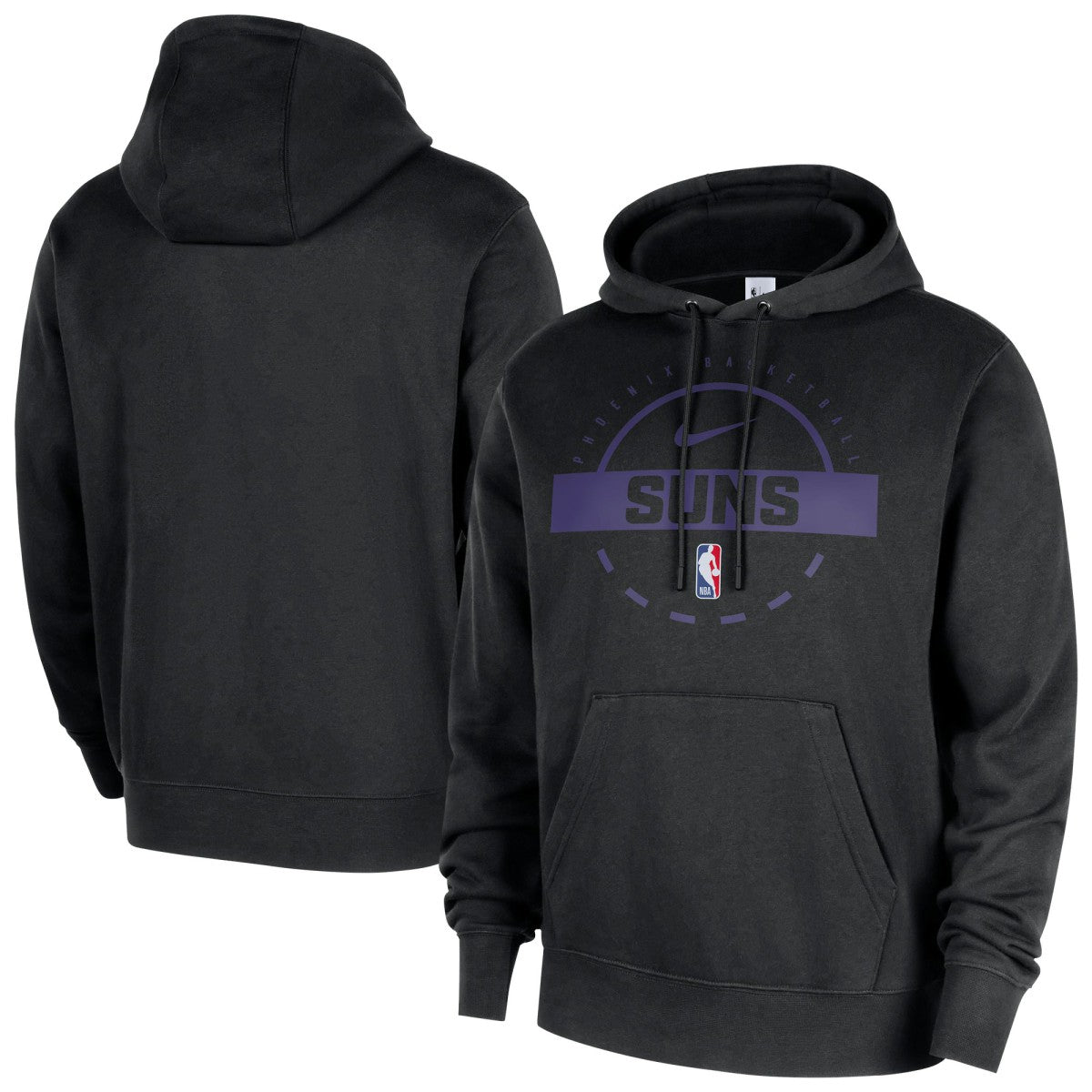 Phoenix Suns 2025/26 Authentic Practice Club Pullover Hoodie Black - Nike