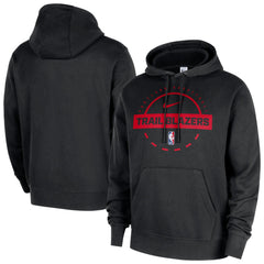 Portland Trail Blazers 2025/26 Authentic Practice Club Pullover Hoodie Black - Nike