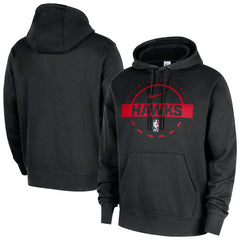 Atlanta Hawks 2025/26 Authentic Practice Club Pullover Hoodie Black - Nike