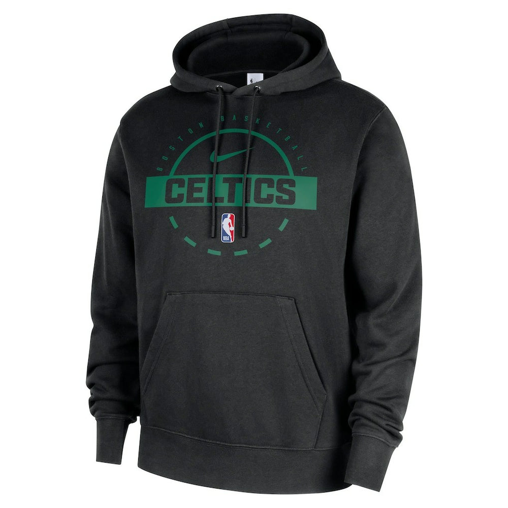 Boston Celtics 2025/26 Authentic Practice Club Pullover Hoodie Black - Nike