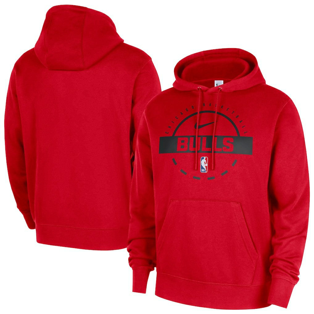 Chicago Bulls 2025/26 Authentic Practice Club Pullover Hoodie Red - Nike