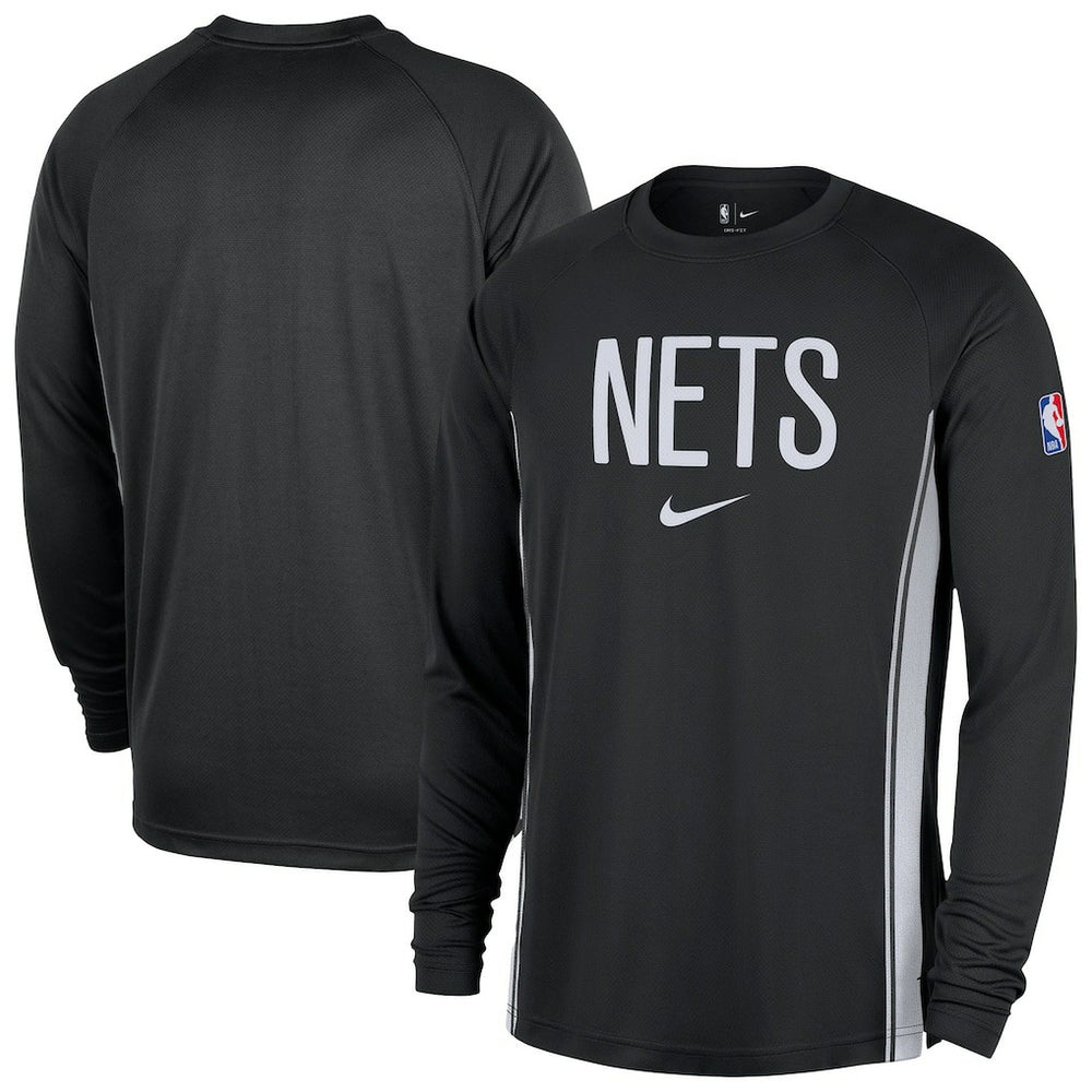 Brooklyn Nets 2025/26 Authentic Pre-Game Legend Dri-FIT Long Sleeve Shooting Shirt Black - Nike