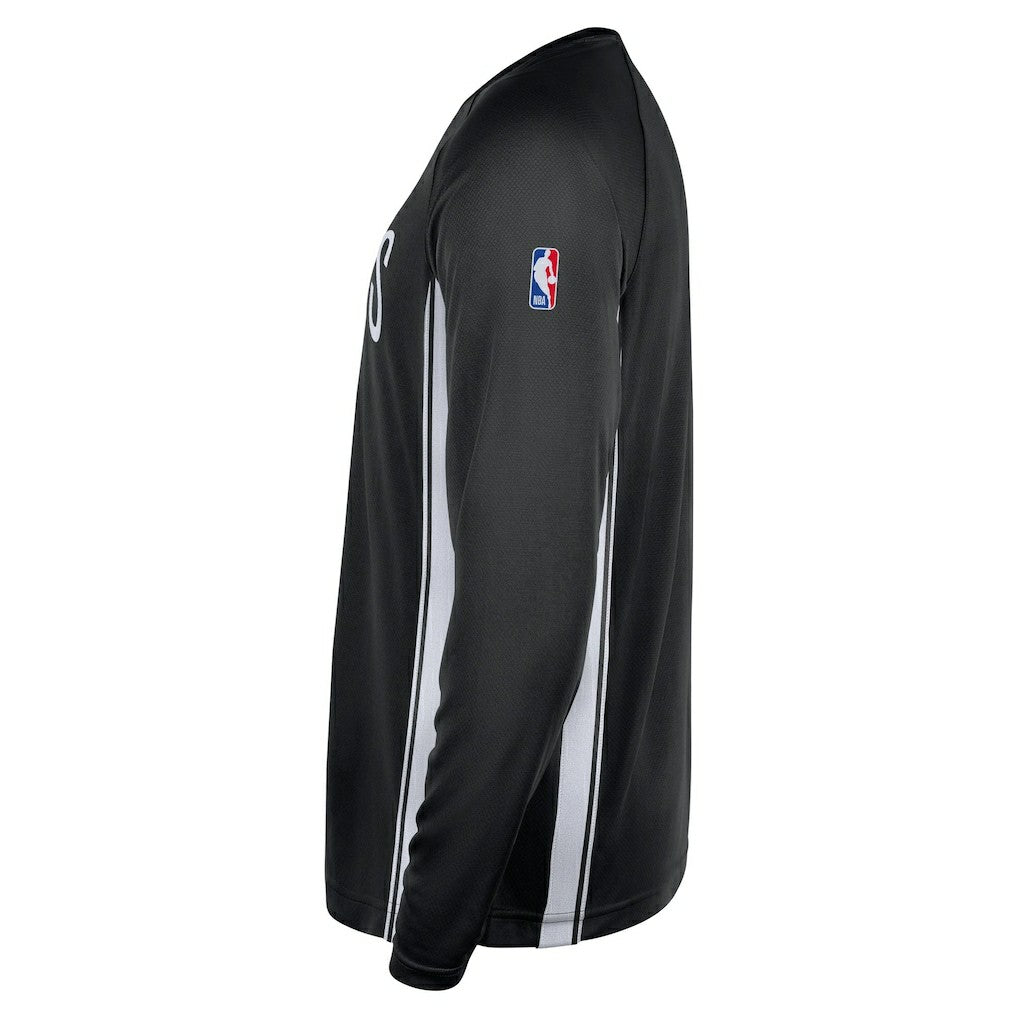 Brooklyn Nets 2025/26 Authentic Pre-Game Legend Dri-FIT Long Sleeve Shooting Shirt Black - Nike