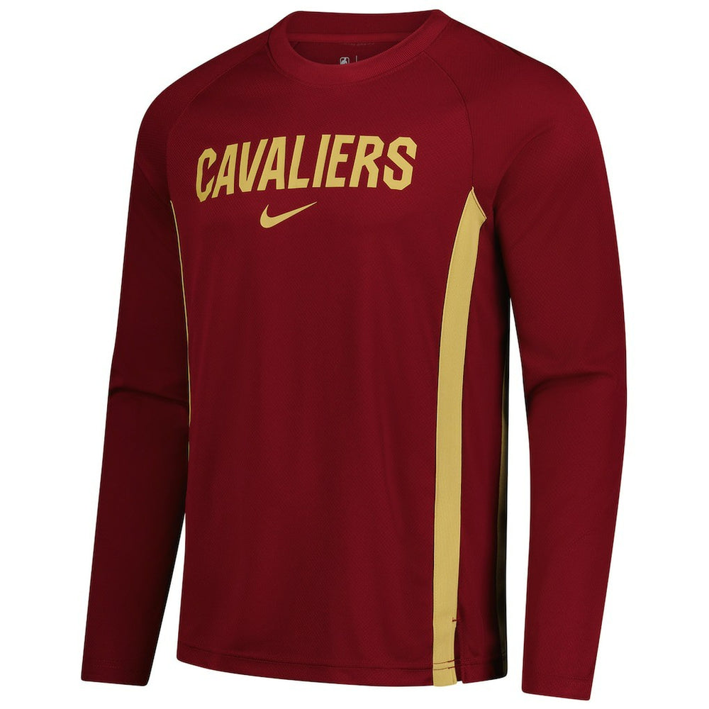Cleveland Cavaliers 2025/26 Authentic Pre-Game Legend Dri-FIT Long Sleeve Shooting Shirt Wine - Nike