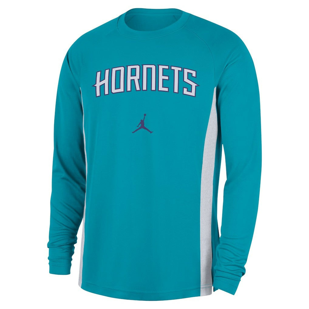 Charlotte Hornets Jordan Brand 2025/26 Authentic Pre-Game Legend Dri-FIT Long Sleeve Shooting Shirt Teal