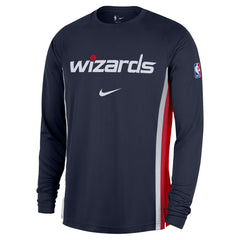 Washington Wizards 2025/26 Authentic Pre-Game Legend Dri-FIT Long Sleeve Shooting Shirt Navy - Nike