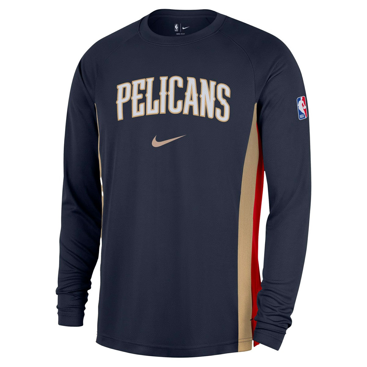 New Orleans Pelicans 2025/26 Authentic Pre-Game Legend Dri-FIT Long Sleeve Shooting Shirt Navy - Nike