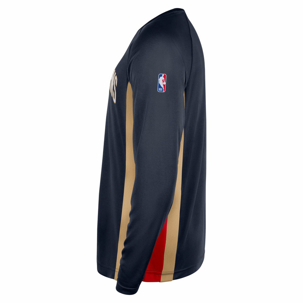 New Orleans Pelicans 2025/26 Authentic Pre-Game Legend Dri-FIT Long Sleeve Shooting Shirt Navy - Nike