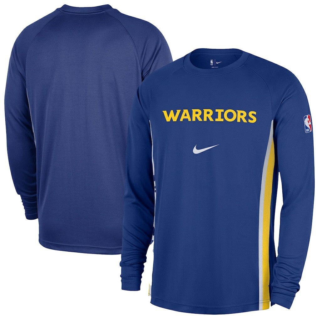 Golden State Warriors 2025/26 Authentic Pre-Game Legend Dri-FIT Long Sleeve Shooting Shirt Royal - Nike