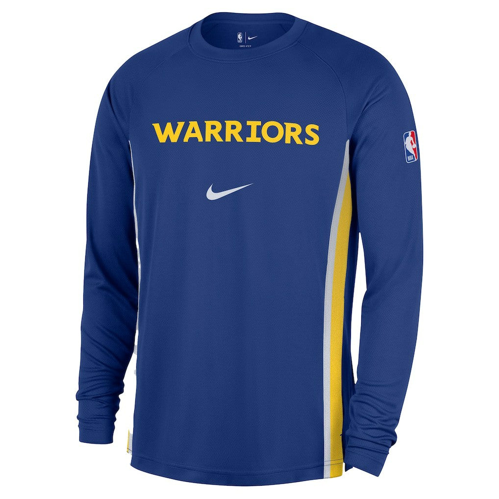 Golden State Warriors 2025/26 Authentic Pre-Game Legend Dri-FIT Long Sleeve Shooting Shirt Royal - Nike