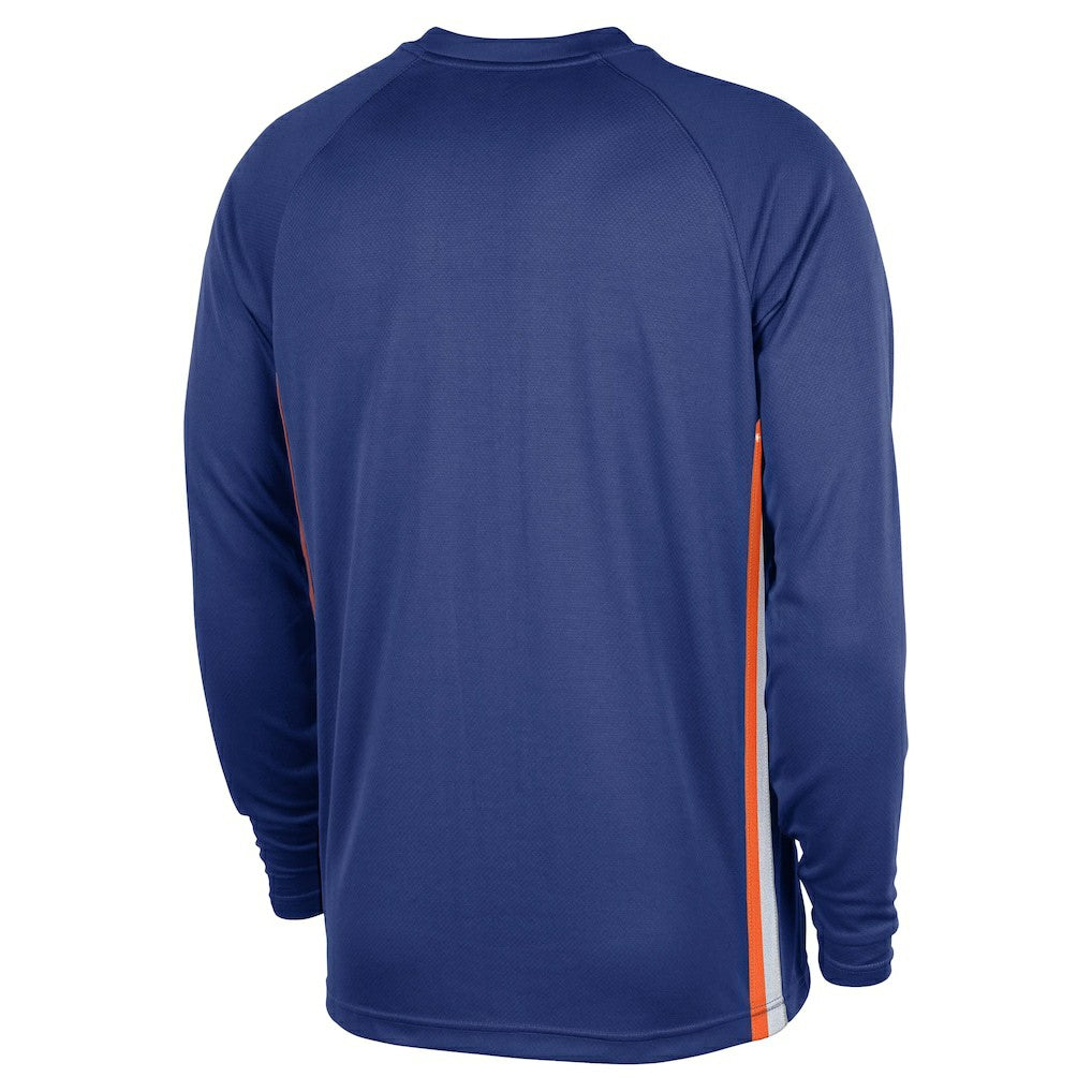 New York Knicks 2025/26 Authentic Pre-Game Legend Dri-FIT Long Sleeve Shooting Shirt Blue - Nike outlet