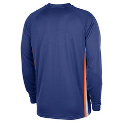 New York Knicks 2025/26 Authentic Pre-Game Legend Dri-FIT Long Sleeve Shooting Shirt Blue - Nike outlet