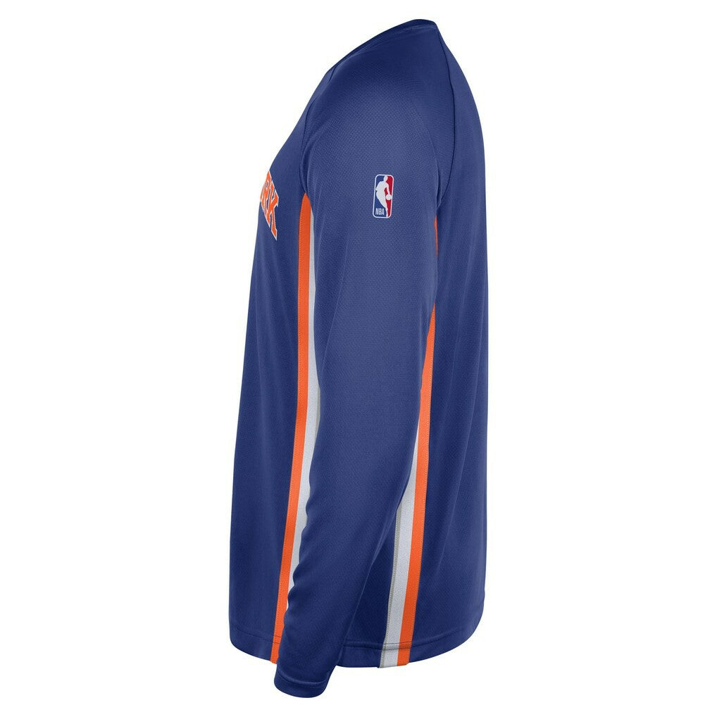 New York Knicks 2025/26 Authentic Pre-Game Legend Dri-FIT Long Sleeve Shooting Shirt Blue - Nike outlet