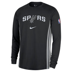 San Antonio Spurs 2025/26 Authentic Pre-Game Legend Dri-FIT Long Sleeve Shooting Shirt Black - Nike