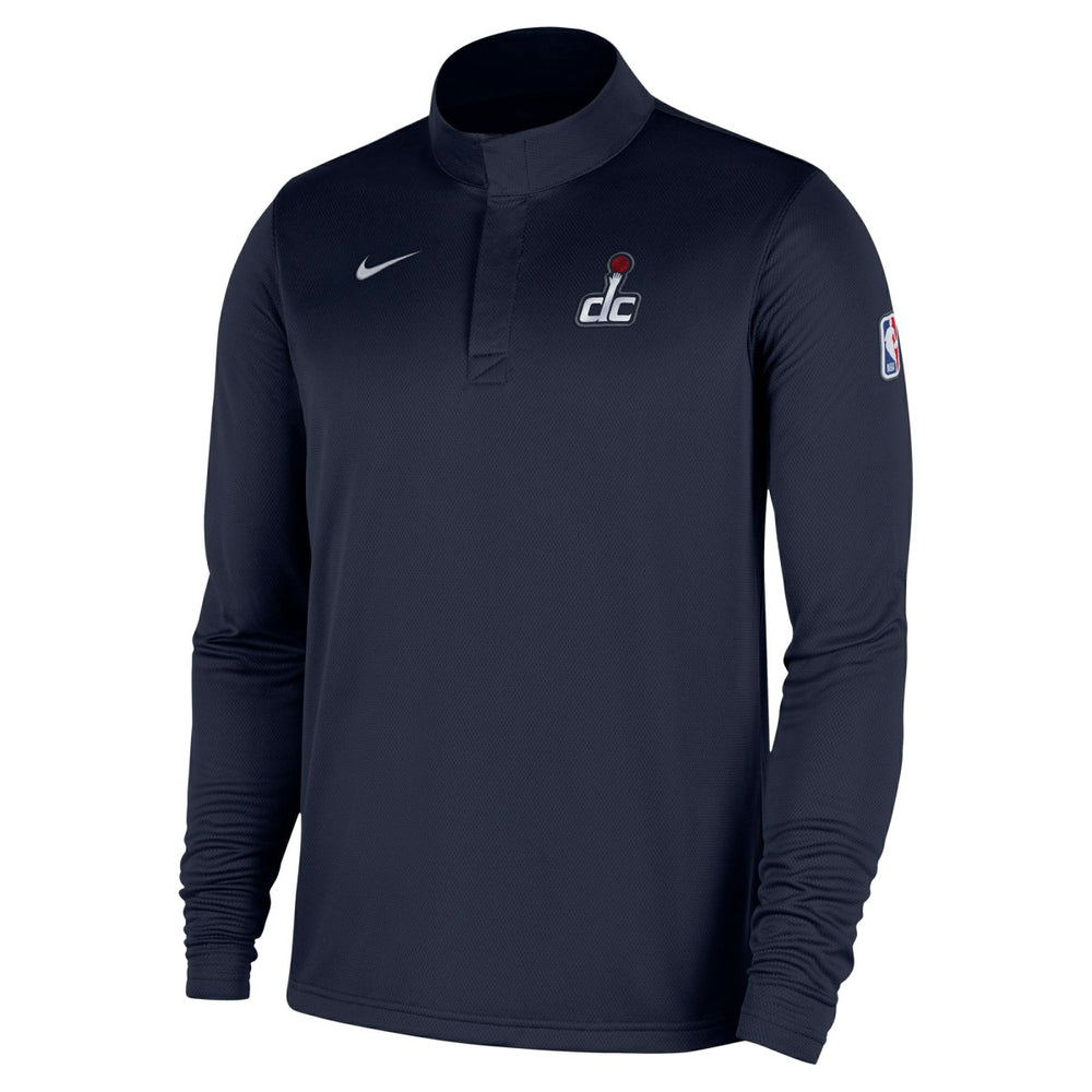 Washington Wizards 2025/26 Authentic Coaches Quarter-Zip Dri-Fit Top Navy - Nike