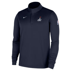 Washington Wizards 2025/26 Authentic Coaches Quarter-Zip Dri-Fit Top Navy - Nike