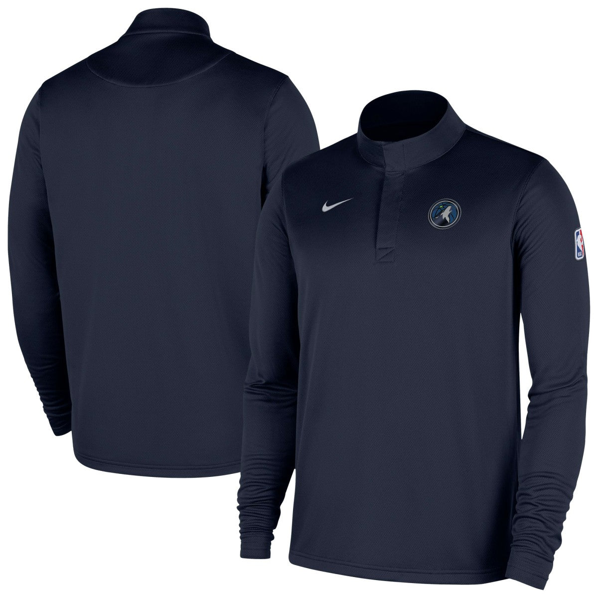 Minnesota Timberwolves 2025/26 Authentic Coaches Quarter-Zip Dri-Fit Top Navy - Nike