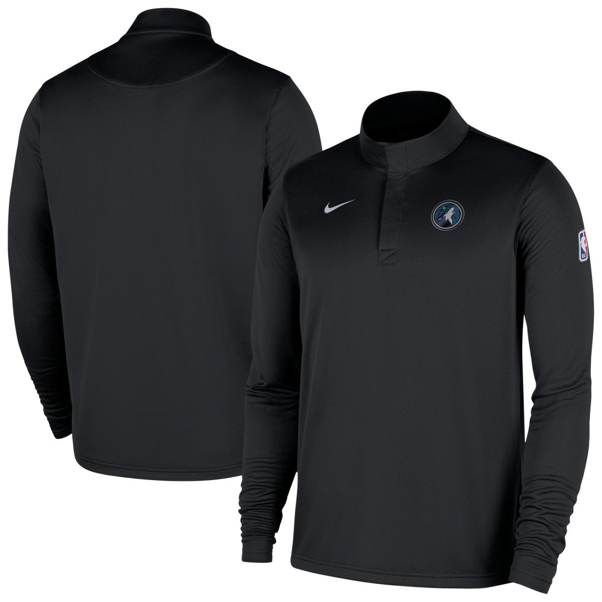 Minnesota Timberwolves 2025/26 Authentic Coaches Quarter-Zip Dri-Fit Top Black - Nike