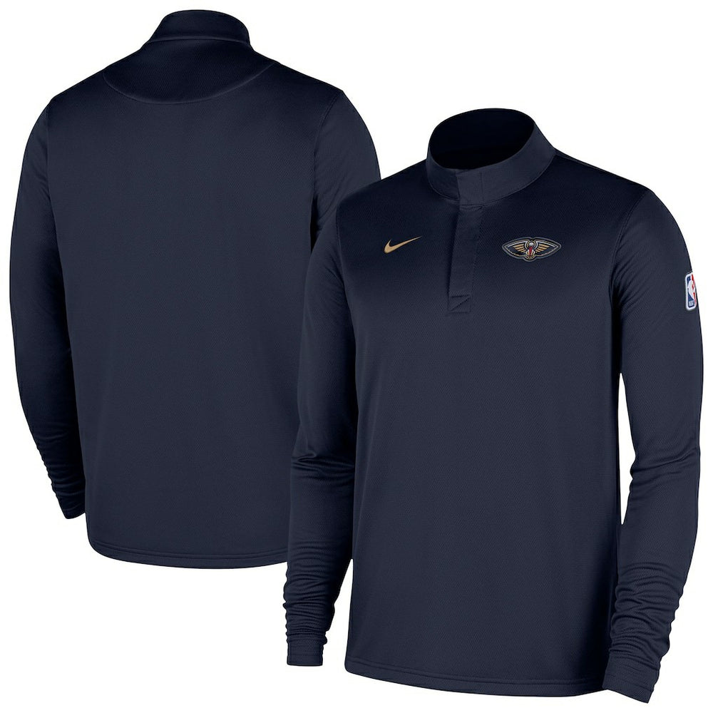 New Orleans Pelicans 2025/26 Authentic Coaches Quarter-Zip Dri-Fit Top Navy - Nike outlet
