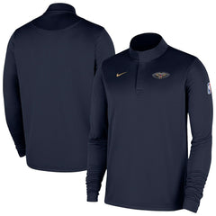 New Orleans Pelicans 2025/26 Authentic Coaches Quarter-Zip Dri-Fit Top Navy - Nike outlet