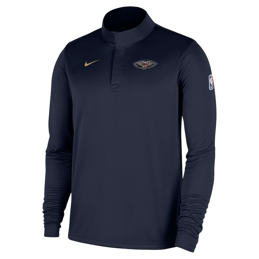 New Orleans Pelicans 2025/26 Authentic Coaches Quarter-Zip Dri-Fit Top Navy - Nike outlet