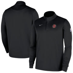 New York Knicks 2025/26 Authentic Coaches Quarter-Zip Dri-Fit Top Black - Nike