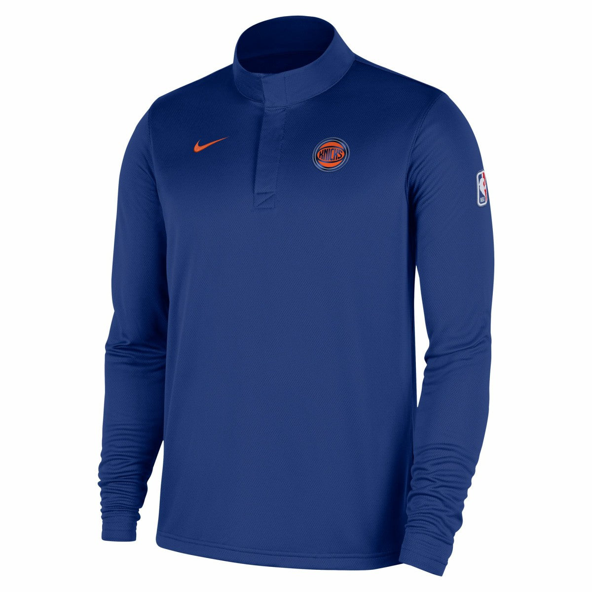 New York Knicks 2025/26 Authentic Coaches Quarter-Zip Dri-Fit Top Blue - Nike