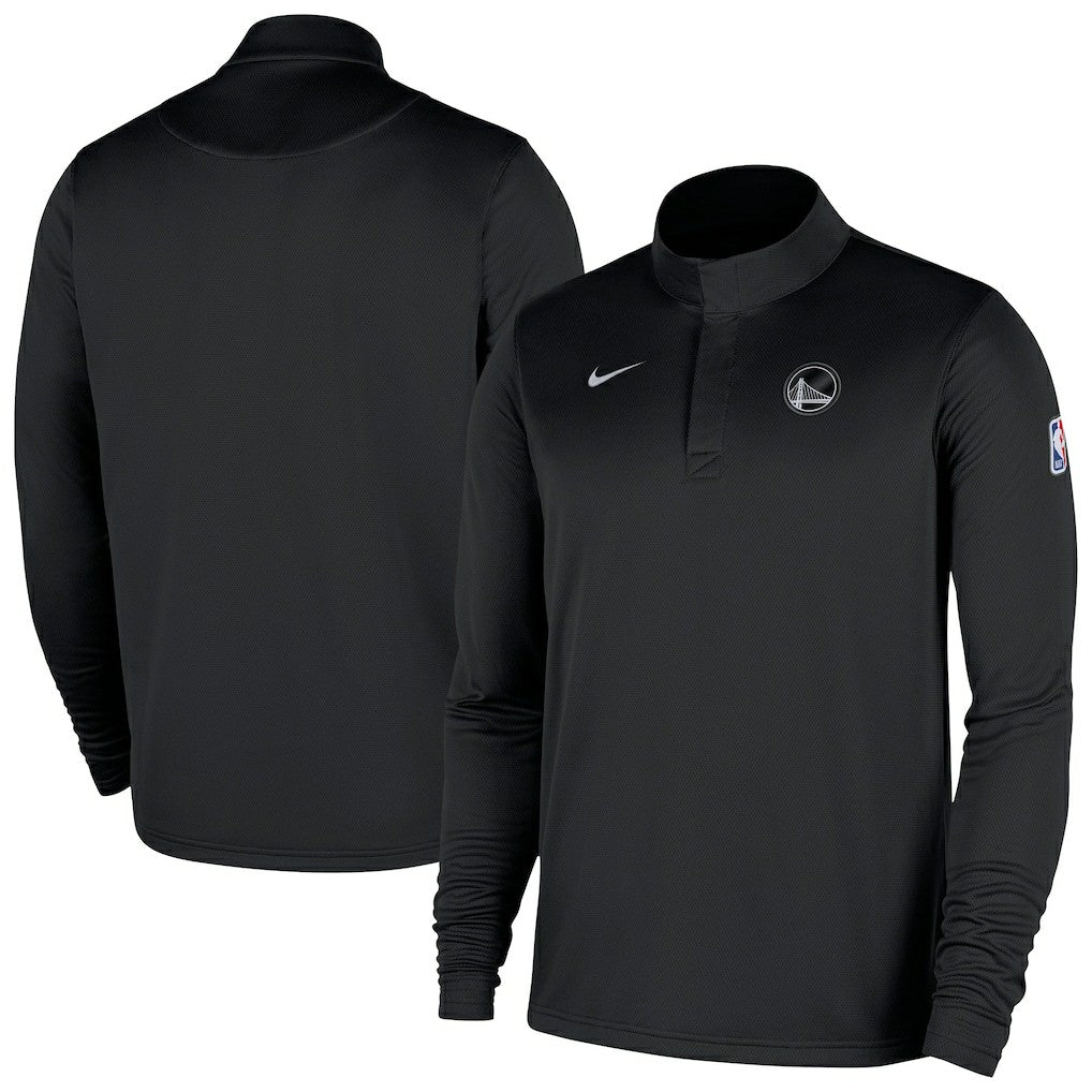 Golden State Warriors 2025/26 Authentic Coaches Quarter-Zip Dri-Fit Top Black - Nike