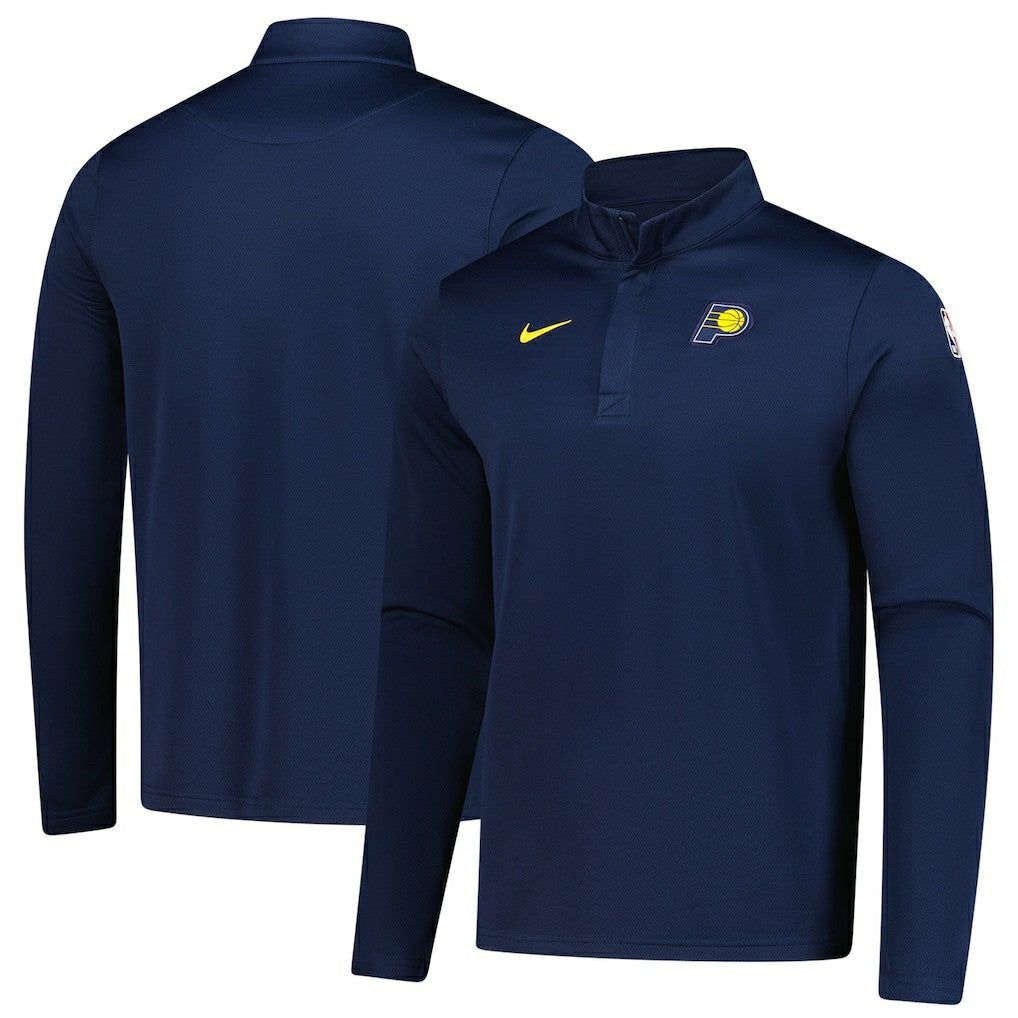 Indiana Pacers 2025/26 Authentic Coaches Quarter-Zip Dri-Fit Top Navy - Nike