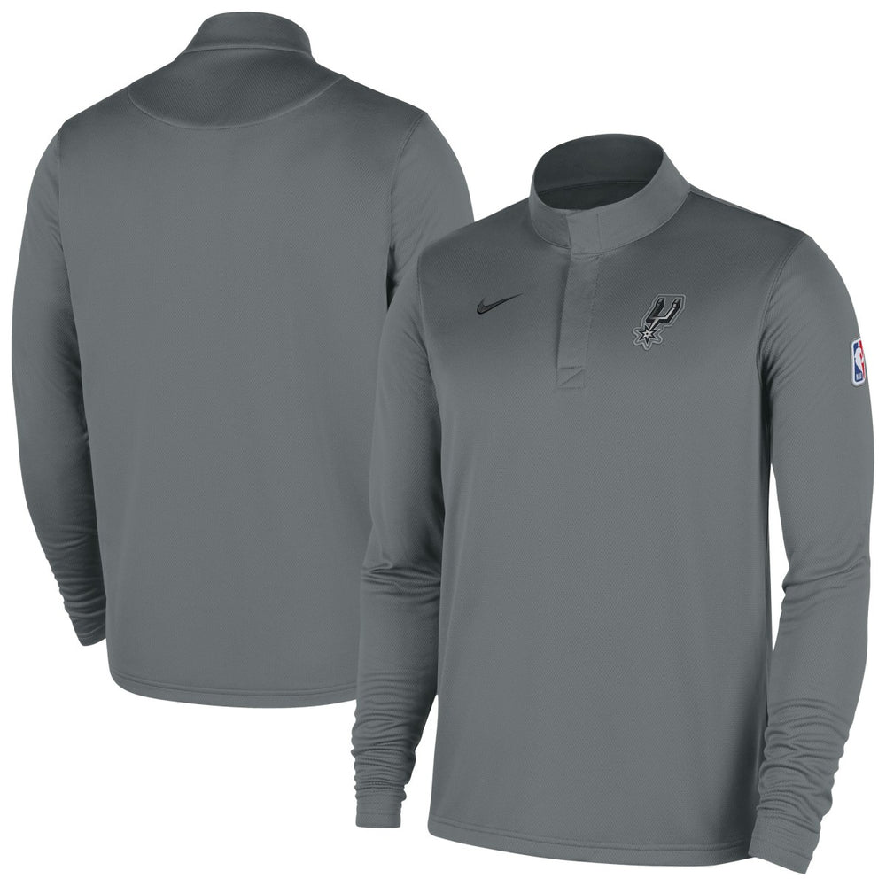 San Antonio Spurs 2025/26 Authentic Coaches Quarter-Zip Dri-Fit Top Silver - Nike