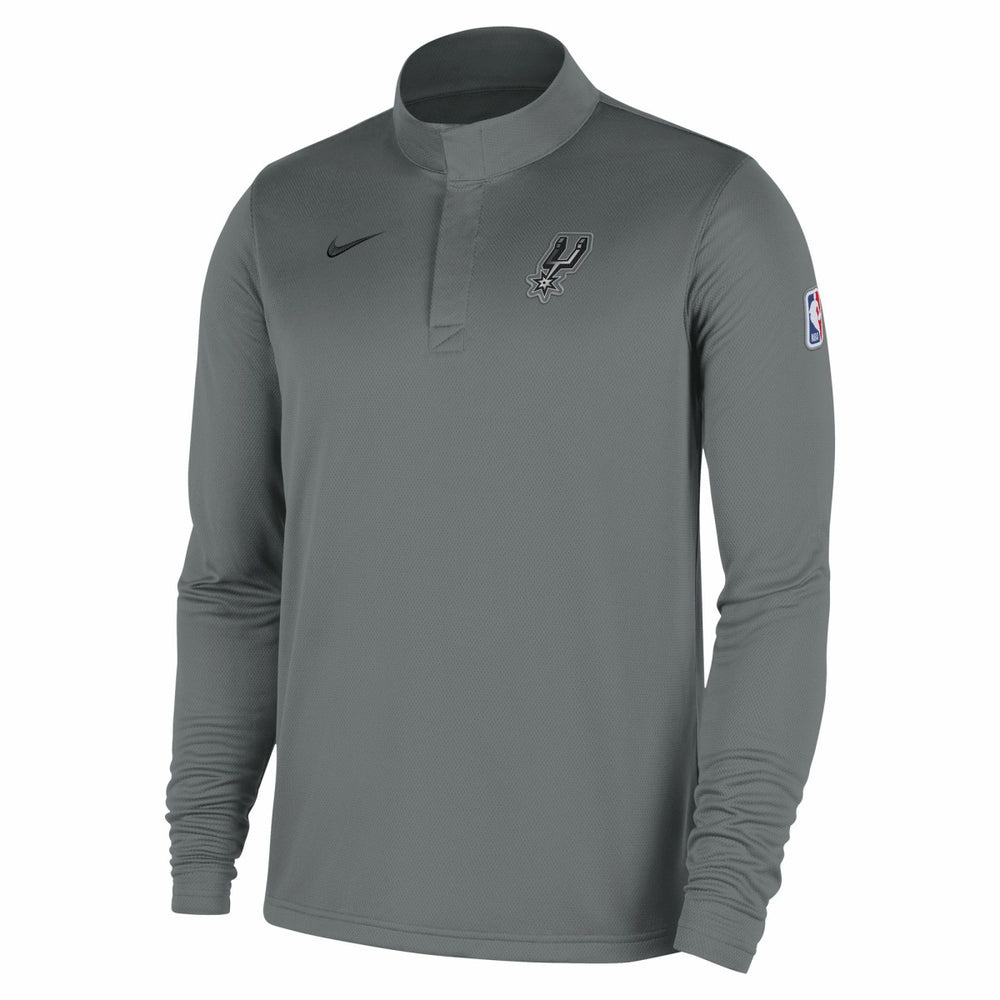 San Antonio Spurs 2025/26 Authentic Coaches Quarter-Zip Dri-Fit Top Silver - Nike