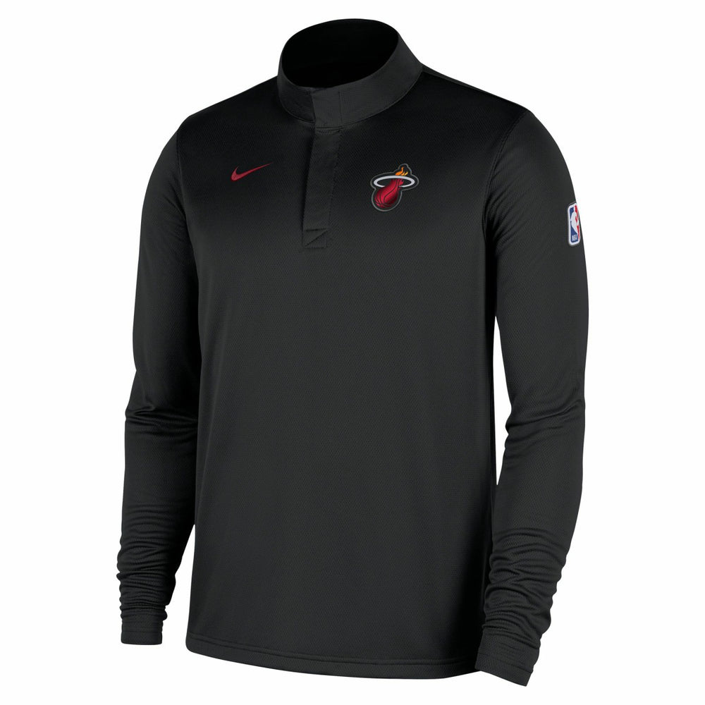 Miami Heat 2025/26 Authentic Coaches Quarter-Zip Dri-Fit Top Black - Nike