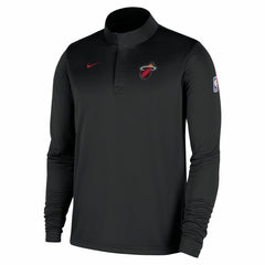 Miami Heat 2025/26 Authentic Coaches Quarter-Zip Dri-Fit Top Black - Nike