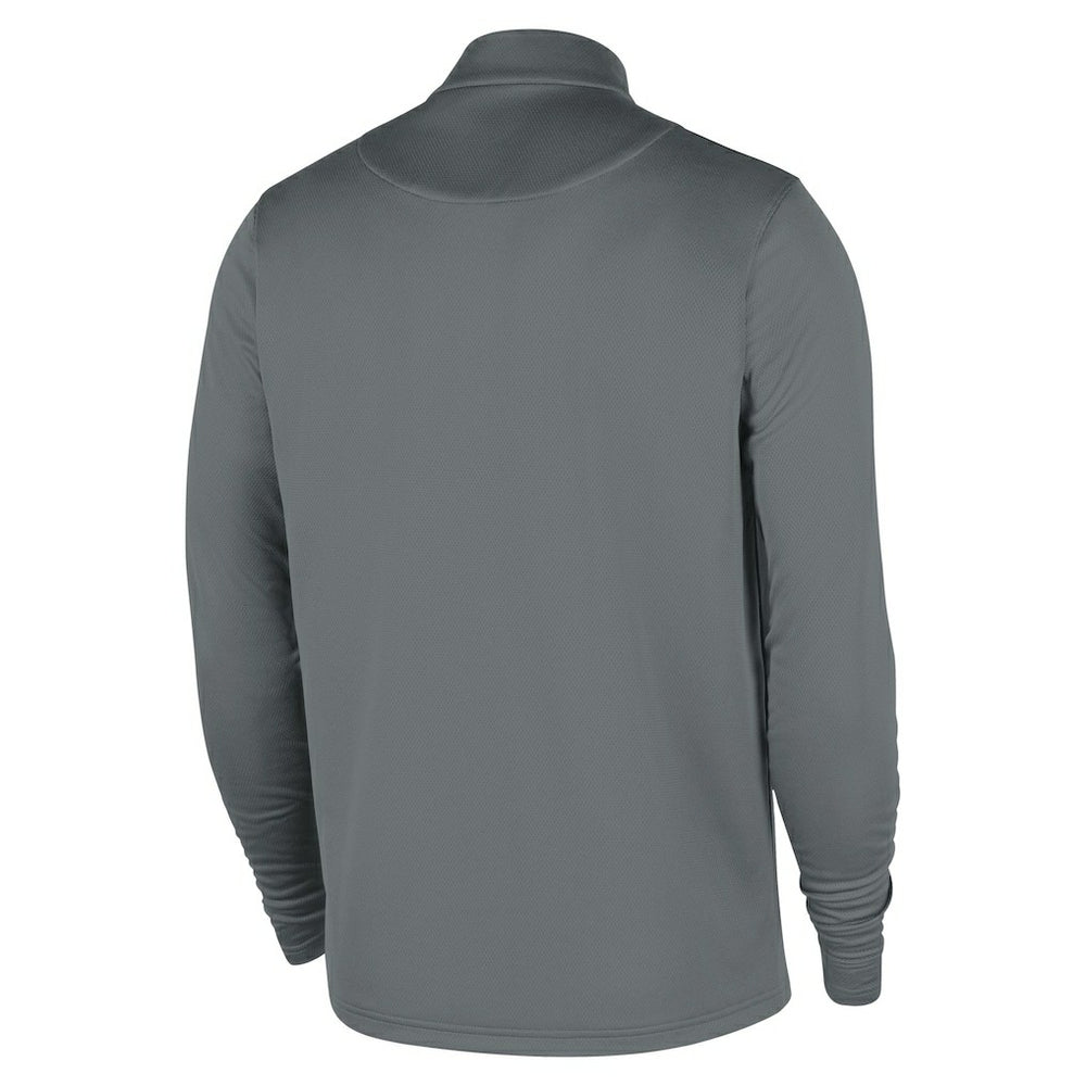 Brooklyn Nets 2025/26 Authentic Coaches Quarter-Zip Dri-Fit Top Gray - Nike