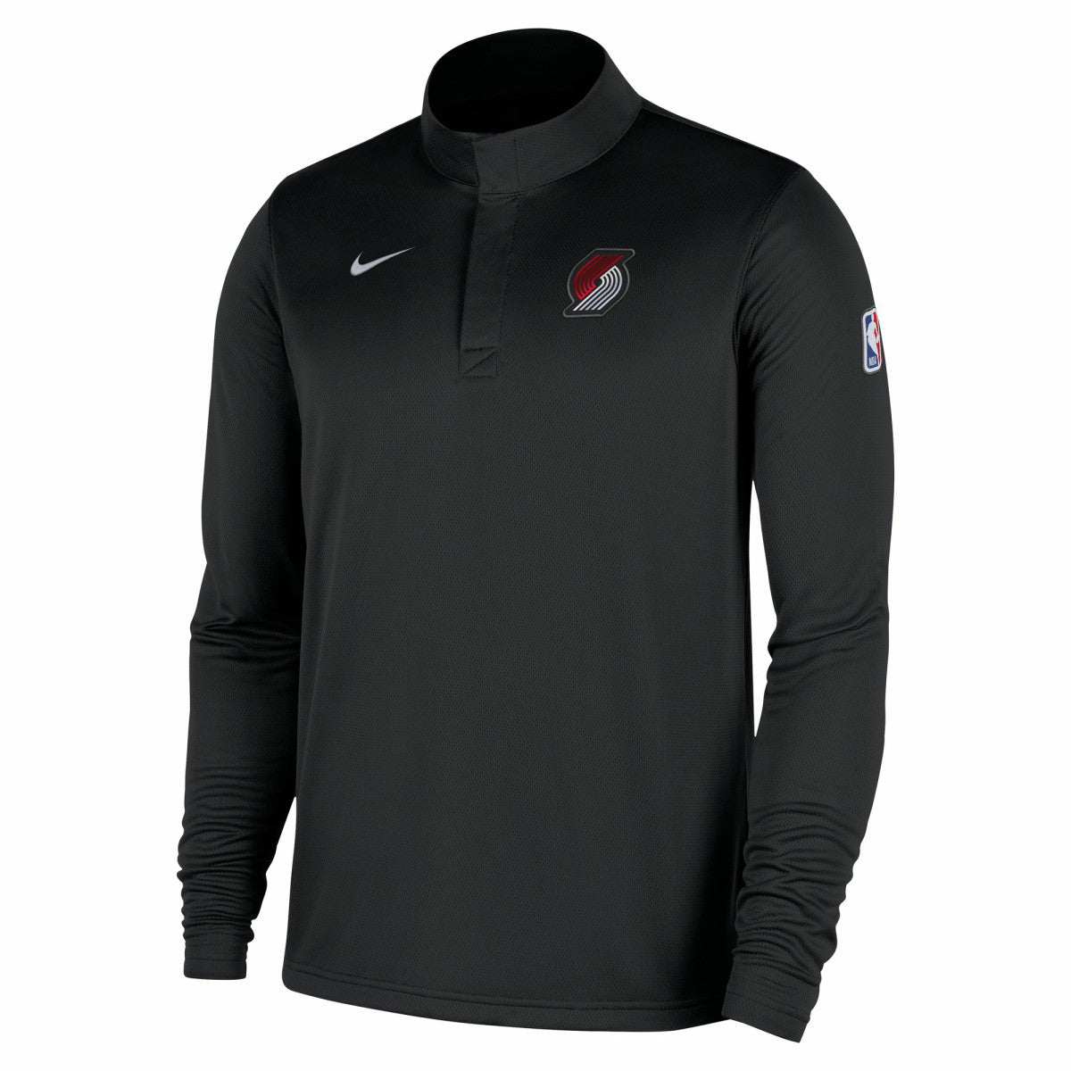 Portland Trail Blazers 2025/26 Authentic Coaches Quarter-Zip Dri-Fit Top Black - Nike