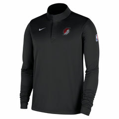 Portland Trail Blazers 2025/26 Authentic Coaches Quarter-Zip Dri-Fit Top Black - Nike