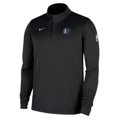 Dallas Mavericks 2025/26 Authentic Coaches Quarter-Zip Dri-Fit Top Black - Nike