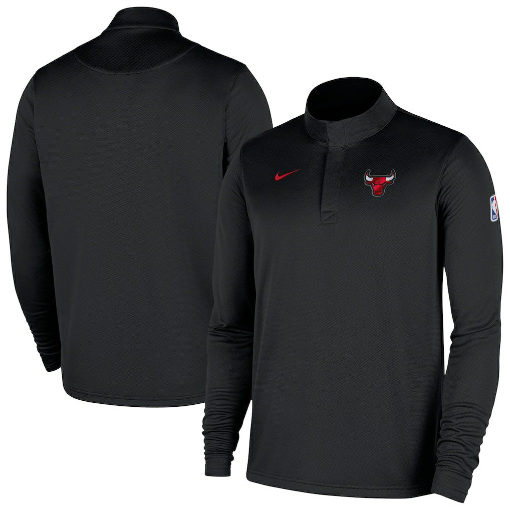 Chicago Bulls 2025/26 Authentic Coaches Quarter-Zip Dri-Fit Top Black - Nike