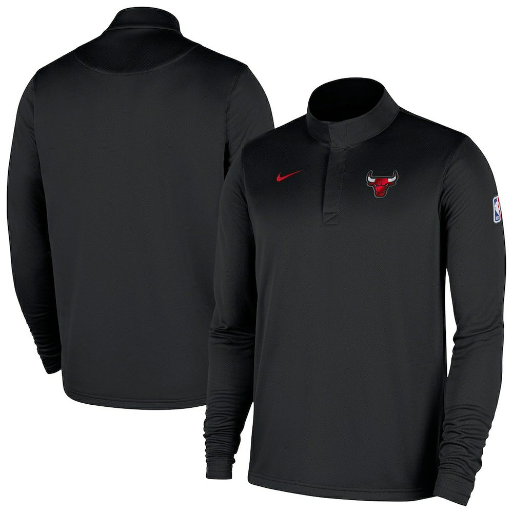 Chicago Bulls 2025/26 Authentic Coaches Quarter-Zip Dri-Fit Top Black - Nike