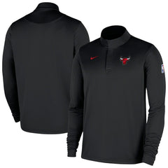 Chicago Bulls 2025/26 Authentic Coaches Quarter-Zip Dri-Fit Top Black - Nike