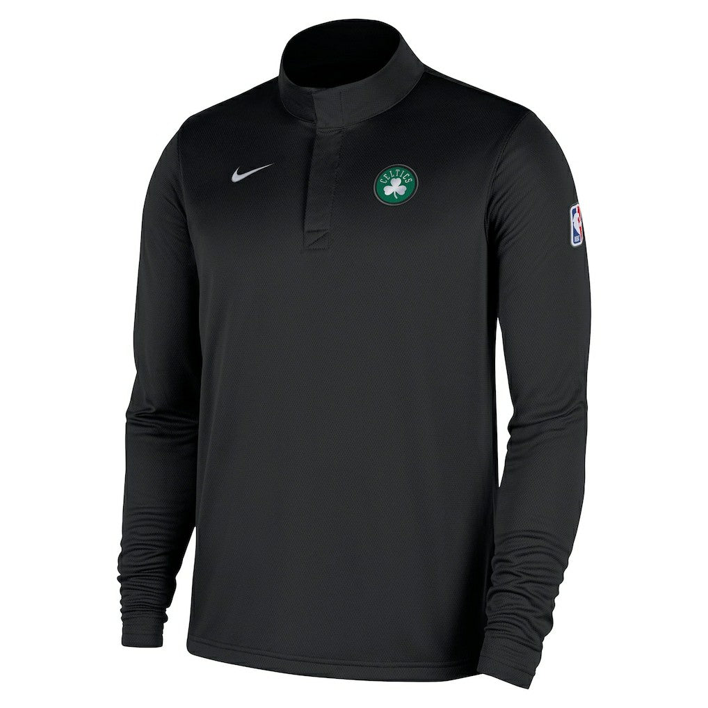 Boston Celtics 2025/26 Authentic Coaches Quarter-Zip Dri-Fit Top Black - Nike