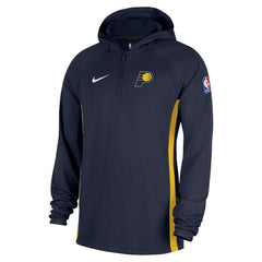 Indiana Pacers Authentic On Court Zone Quarter-Zip Dri-FIT Hoodie Jacket Navy - Nike
